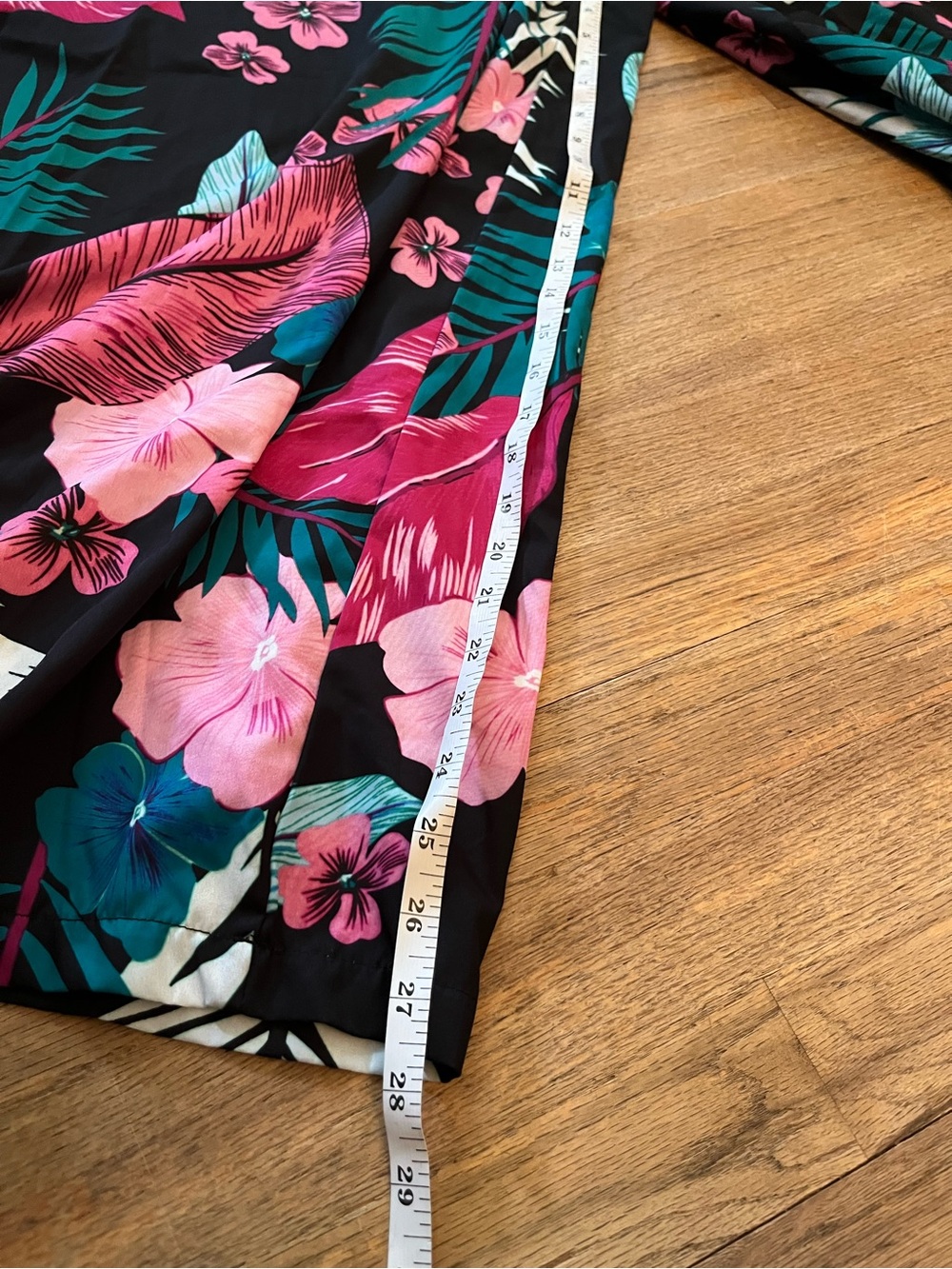 SHEIN Black Floral Wide-Leg Tropical Jumpsuit with Pink & Teal Accents - Picture 2 of 5